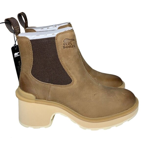 SOREL® Women's Hi-Line Heel Chelsea Waterproof Boot Umber, Ceramic Size 7 - Picture 4 of 9